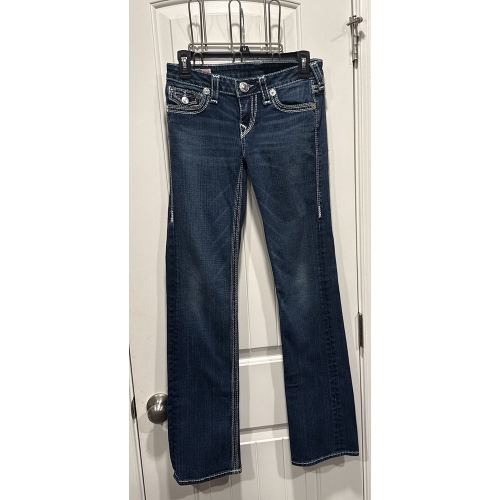 Vintage Y2K True Religion Billy Big QT Low Rise Jeans Contrast Stitch 28